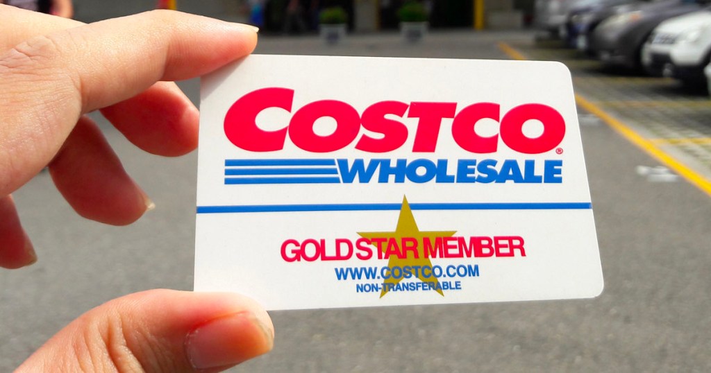 hand holding costco membership card