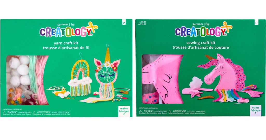 creatology craft kits yarn cat and unicorn