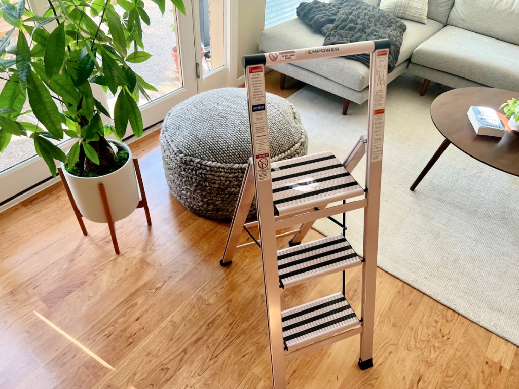slim ladder in a living room
