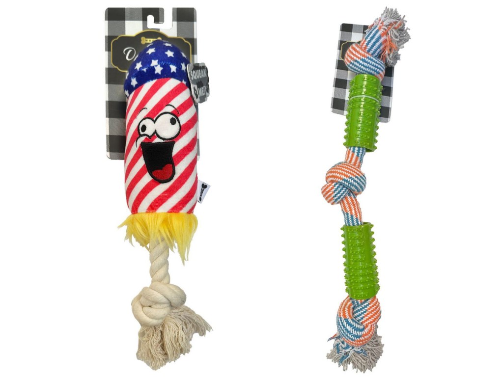 fire cracker rope and rope dog toy