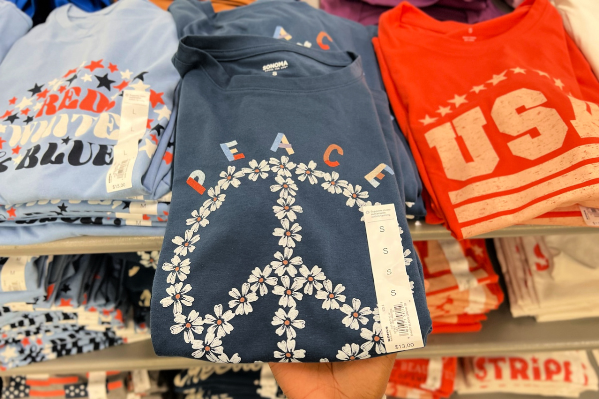 Kohl's Women's Patriotic Graphic Tees Only $3.99 | Choose from 9 Styles ...