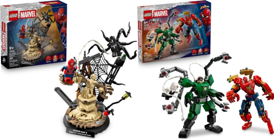 spider-man lego marvel sets sandman and doc ock