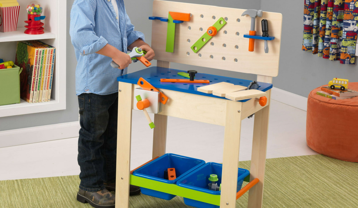 KidKraft Playsets Sale on Kohls.com | Deluxe Workbench w/ Tools Playset Only $33 (Regularly $83)