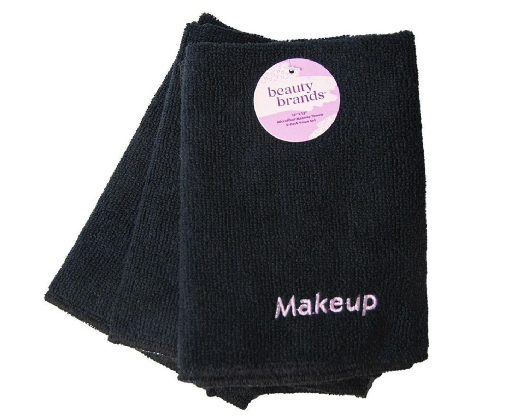 black microfiber makeup towels