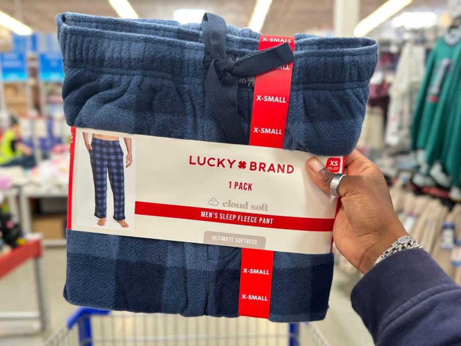 mens-lucky-fleece-sleep-pant-blue بنطال النوم الصوفي للرجال من Sam's Club Lucky Brand بسعر 9.98 دولار فقط