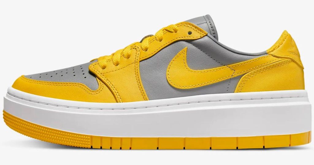 Gelbe und graue Nike Air Jordans
