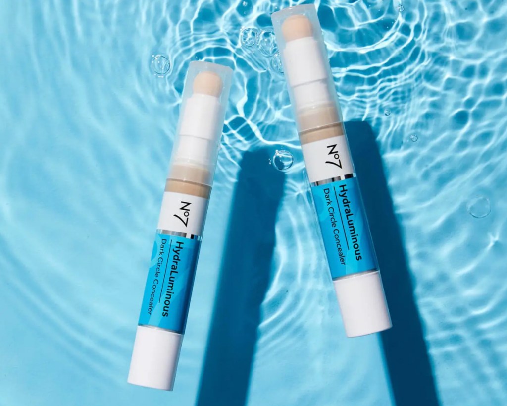 two concealers in water