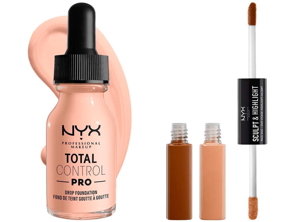 nyx foundation and face duo stock images