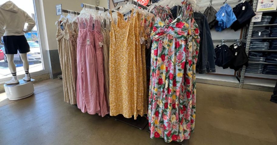 display of old navy women dresses