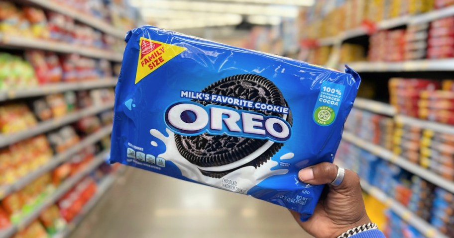 oreo family size package in-hand