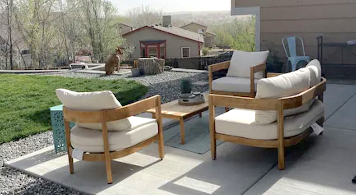 7 Restoration Hardware Outdoor Furniture Alternatives Hip2Save   Overstock Brooklyn Acadia Wood Chairs 1 