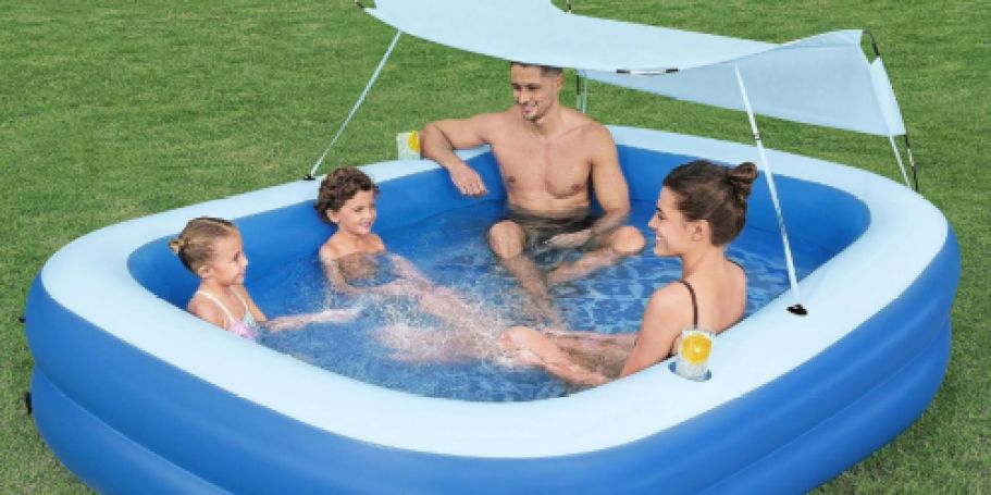 Shaded Inflatable 8ft Family Pool from $33.48 Shipped (Regularly $67)