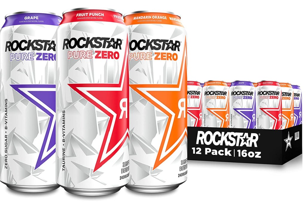 variety pack of energy drink cans