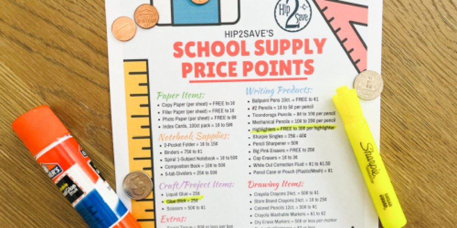 Ultimate 2024 School Supplies Price Guide (Printable List Included!)