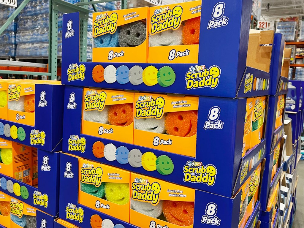 scrub daddy 8 packs on display in costco store