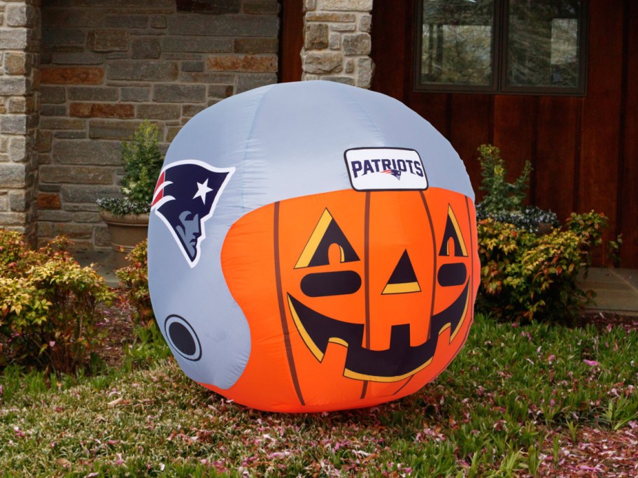 sports inflatatables in yard