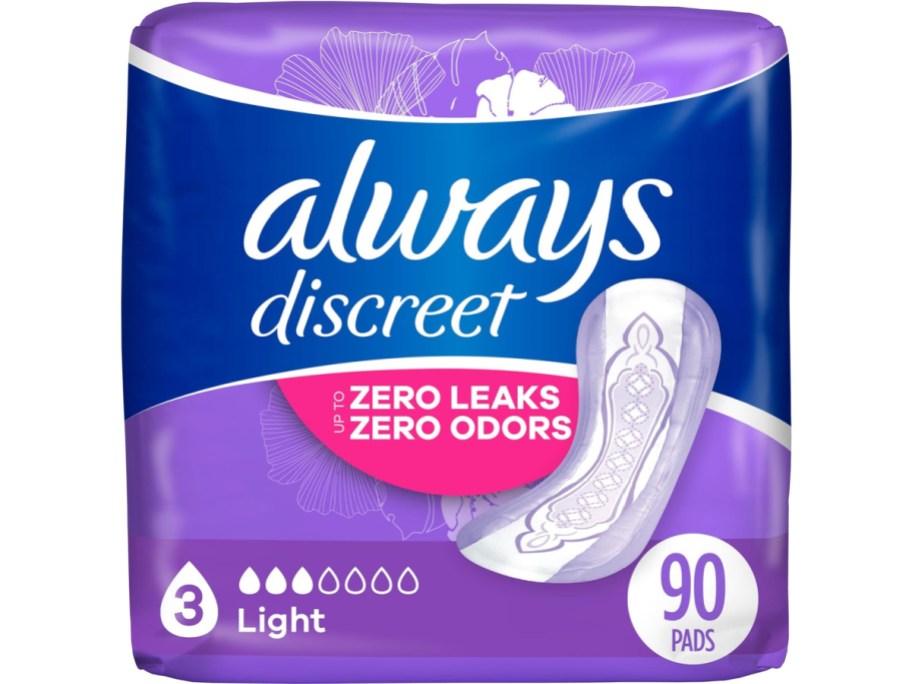 stock image of Always Discreet Adult Incontinence & Postpartum Liners Size 3 90 pads