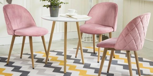 This Trendy Velvet Dining Chairs 2-Pack is UNDER $100 on Walmart.com