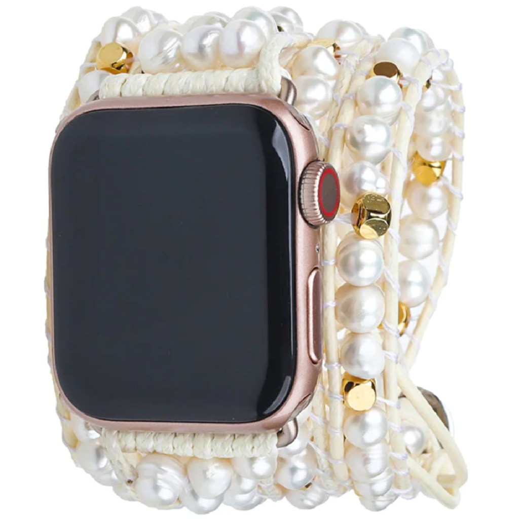 apple watch with freshwater pearl strap
