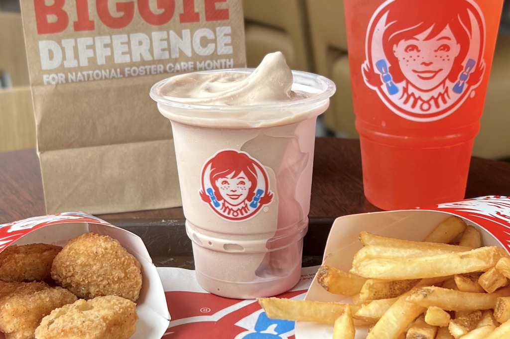 Wendy's frosty with fries and chicennuggets 