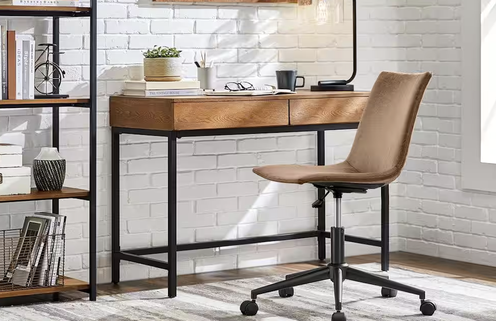 writing desk in office with chair 