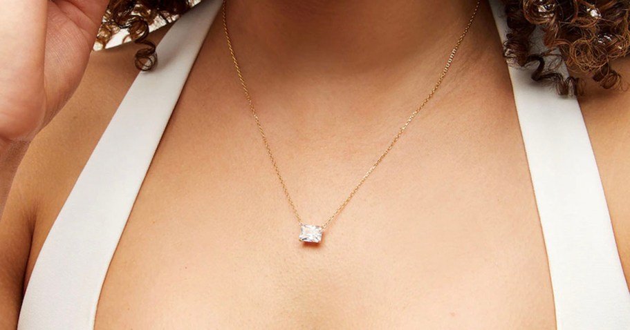 Up to 75% Off Zales Jewelry | Sapphire Solitaire Necklace Only $29.99 (Reg. $100)