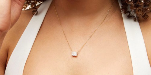 Up to 75% Off Zales Jewelry | Sapphire Solitaire Necklace Only $29.99 (Reg. $100)