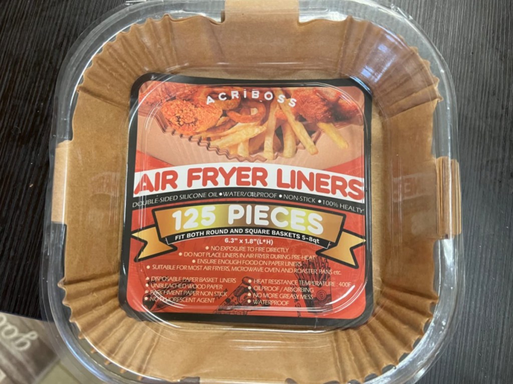 125 piece air fryer liners in their case