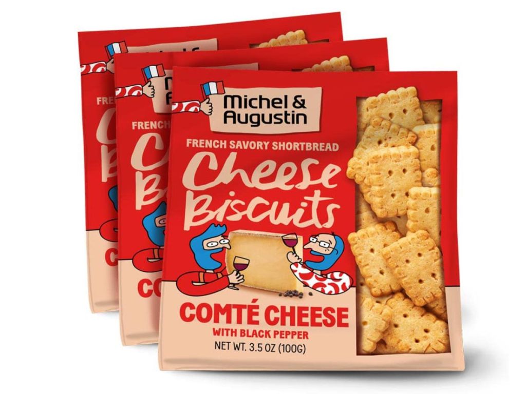 Michel Et Augustin Gourmet Cheese Crackers 3-Packs - Comté Cheese