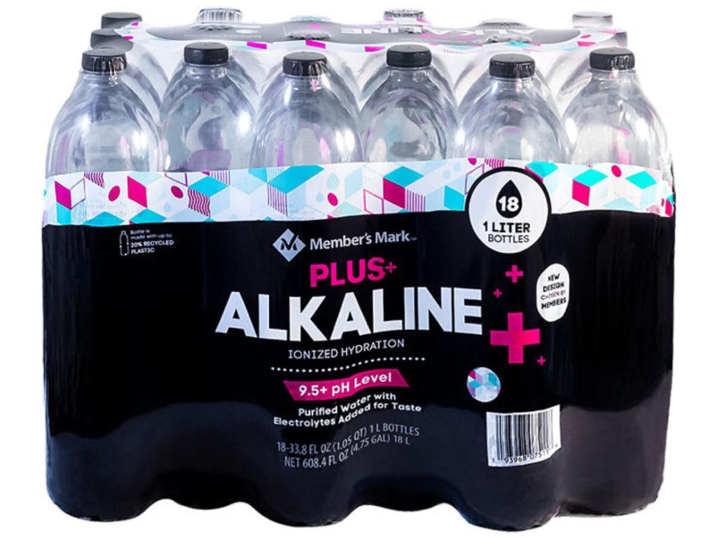 Member's Mark Plus+ Alkaline Bottled Water (1L., 18 pk.)