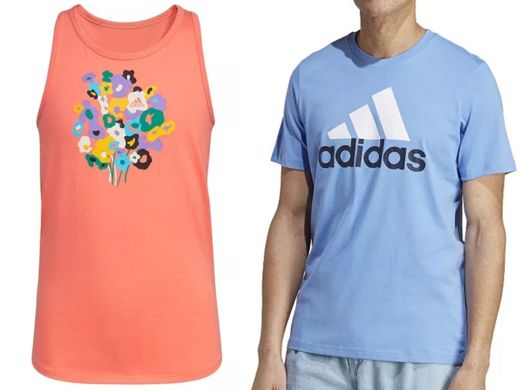 Adidas Girls 7-16 Tie-Back Tank and Adidas Men's T-shirt