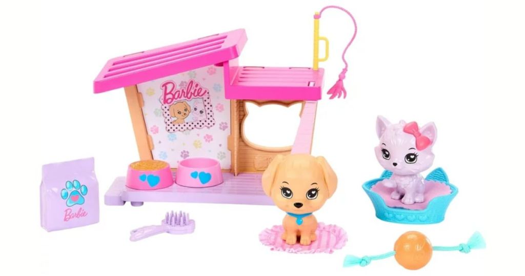 My First Barbie Pet Care - Dog House with Dog & Cat 