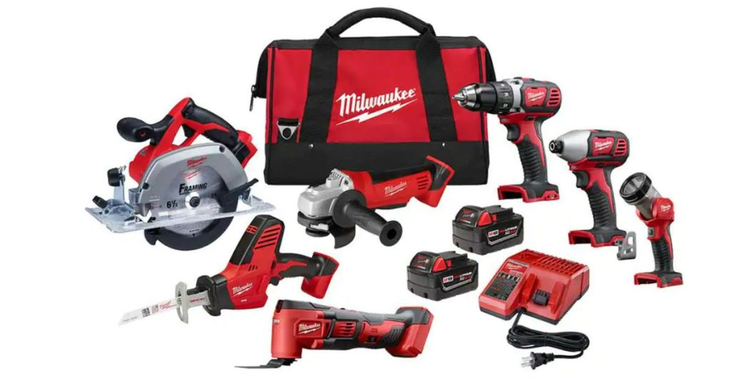M18 18V Lithium-Ion Cordless Combo Tool Kit (7-Tool) with Two 3.0 Ah Batteries, Charger and Tool Bag 