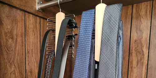 Amazon Basics Tie Hanger & Belt Rack 2-Pack Only $5.98 Shipped for Prime Members