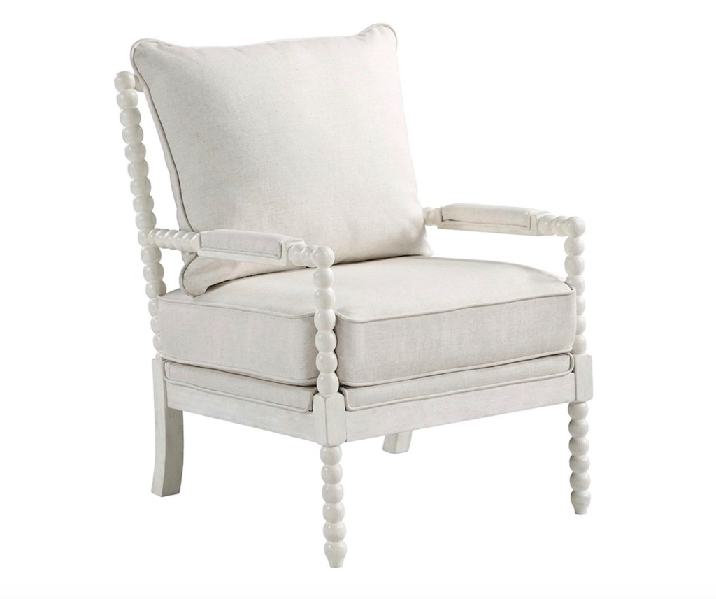 shabby chic off white chair on white background