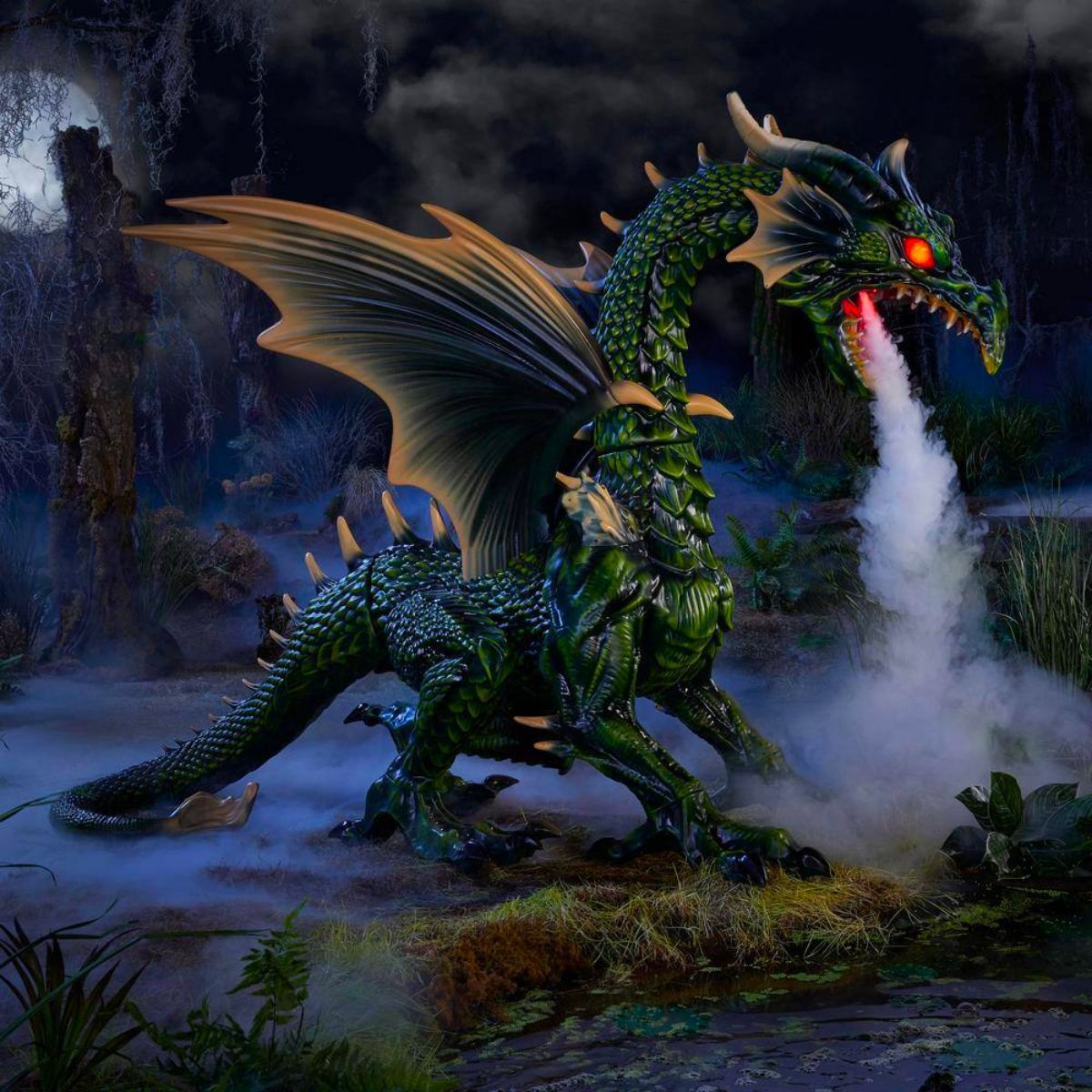 Animated Giant Green Dragon