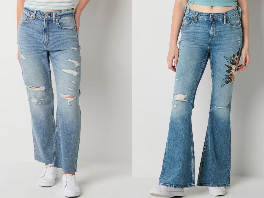 Stock images of two teen girls wearing Arizona jeans