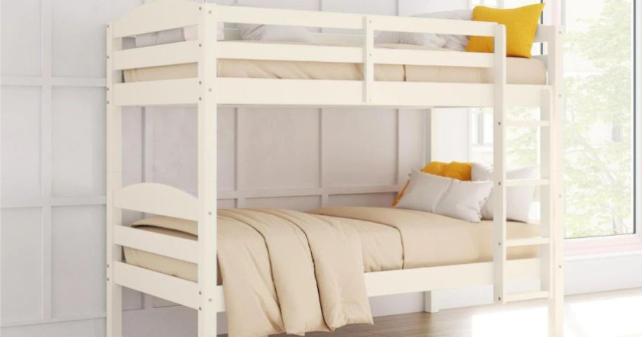 A Better Homes & Gardens Twin Bunk Bed in White