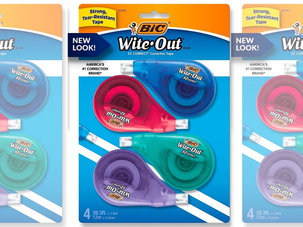 BIC White-Out Correction Tape 4-Pack