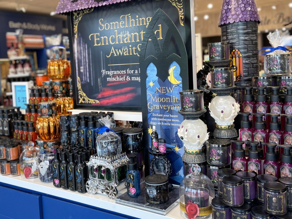 Bath & Body Works Halloween Collection display in store