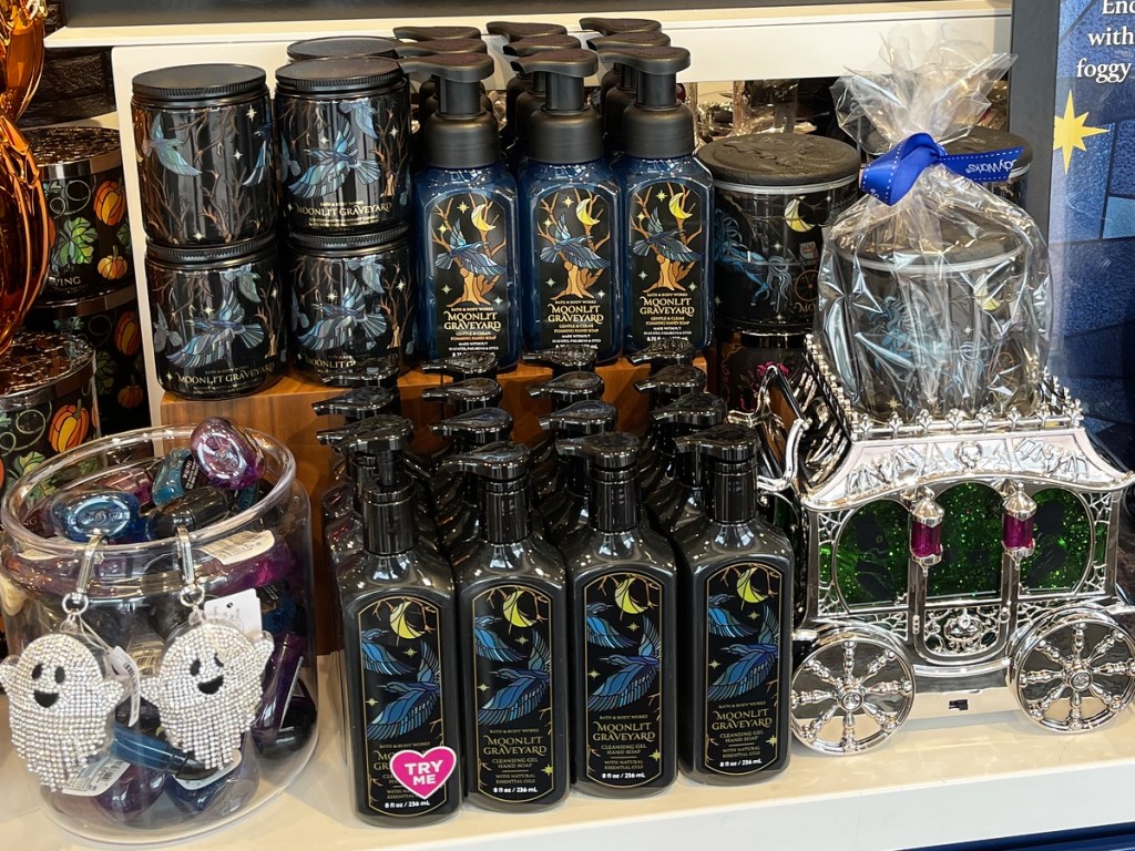 Bath & Body Works Moonlit Graveyard hand soaps and candles