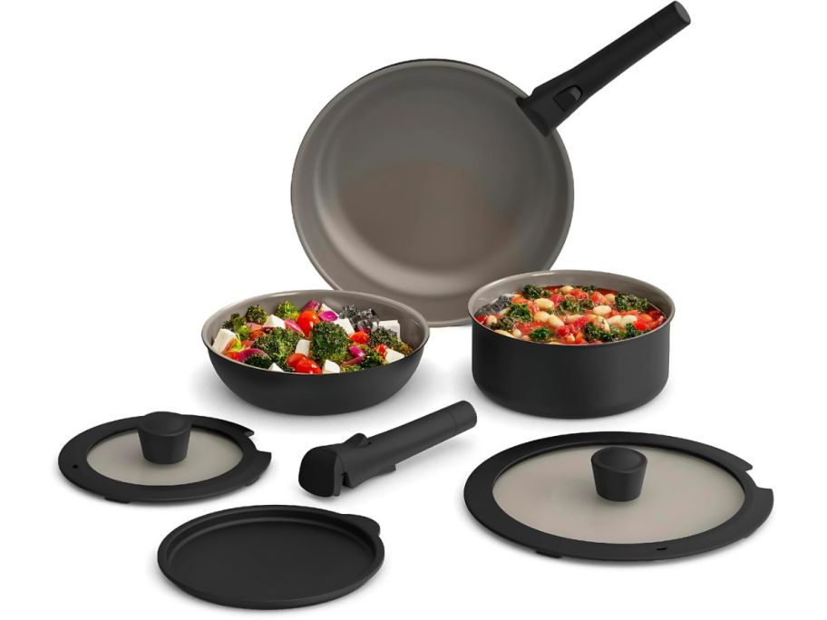 Bella 8-Piece Removable Handle Cookware Set