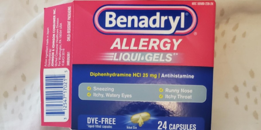 Benadryl Liqui-Gels Allergy Medication 24-Count Just $4.55 Shipped on Amazon (Reg. $9)