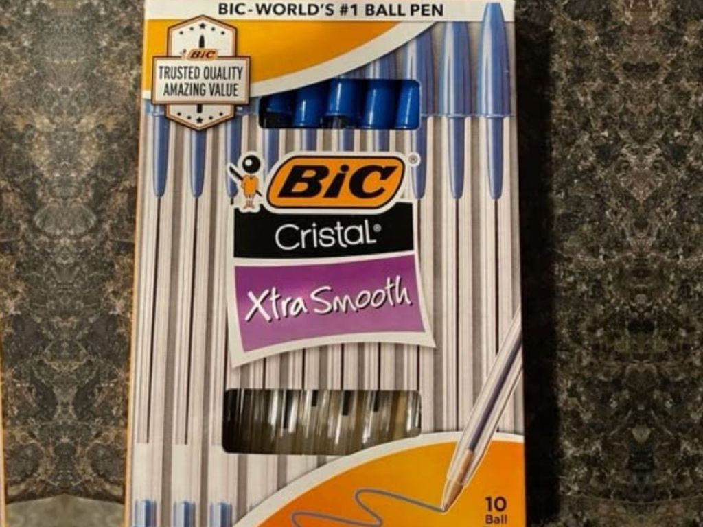 10-pack of Bic Cristl Blue Pens