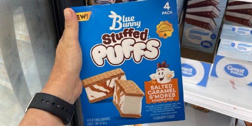 NEW Blue Bunny Ice Cream Treats at Walmart | Stuffed Puffs S’mores & More Under $5