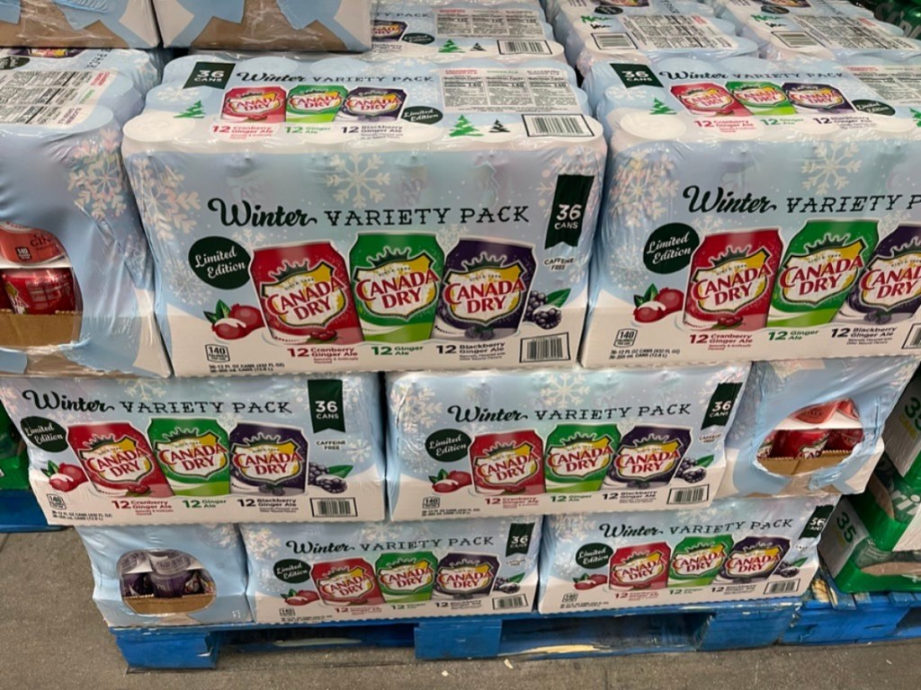 Canada Dry Ginger Ale 36-Count Winter Variety Pack Just $15.98 at Sam's ...