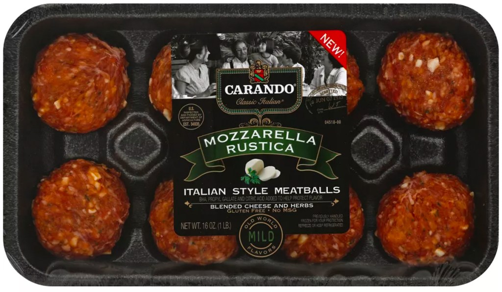 Carando Mozzarella Rustica Italian Style Meatballs