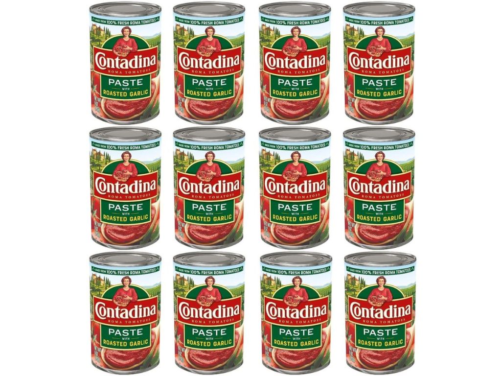 12 cans of contadina tomato paste