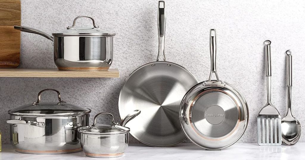 Country Living Stainless Steel Cookware Set