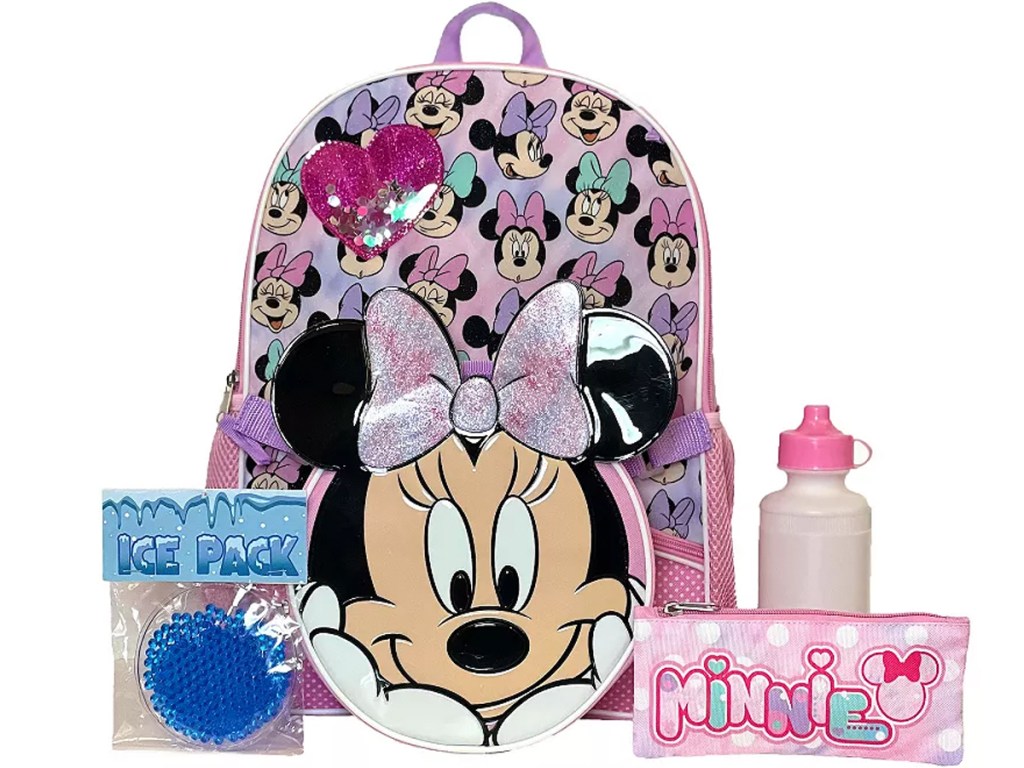Disney Minnie Mouse Kids 5-Piece Backpack Set